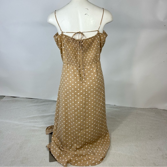 NEW Francesca’s Mi Ami Maxi Spaghetti Strap Side Slit Polka Dot Dress Size XL - Picture 4 of 12